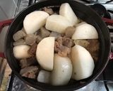 ストウブで作るトロトロ牛すじ肉大根作り方5写真