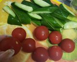 ミニトマトときゅうり豚バラ夏野菜炒め作り方2写真