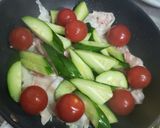 ミニトマトときゅうり豚バラ夏野菜炒め作り方5写真