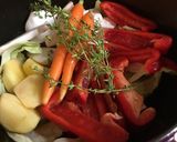 鶏肉と彩り夏野菜の蒸し焼き テーブル映え作り方1写真