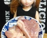 リカちゃん♡冬瓜と鶏肉 絹さやの煮物作り方3写真