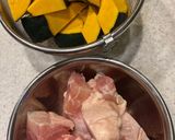 かぼちゃと鶏肉の中華煮カレー味♪作り方1写真