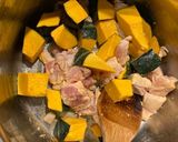かぼちゃと鶏肉の中華煮カレー味♪作り方3写真
