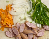 ソーセージとたっぷり野菜の他人丼作り方1写真