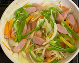 ソーセージとたっぷり野菜の他人丼作り方2写真