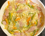 ソーセージとたっぷり野菜の他人丼作り方4写真