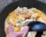魚肉ソーセージと豆腐のふんわり卵焼き炒め作り方5写真