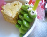 お弁当に♪簡単枝豆あおむしくん☆作り方2写真