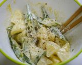 レンジで簡単！オクラポテトチーズ作り方4写真