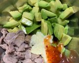豚肉とアボカドのチリマヨ和え作り方4写真