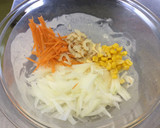 【幼児食】コーンとちくわのかき揚げ作り方3写真