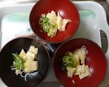 卵豆腐の冷たいお吸い物作り方1写真