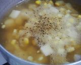 シャキシャキ長芋♪コーンの卵スープ♪作り方3写真