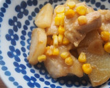 むね肉と長芋・コーンのオイスター炒め♪作り方6写真