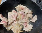 賄い♪厚切り豚バラ肉のA1チーズソース作り方1写真