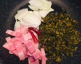 高菜とベーコンの\ピリ辛/和風パスタ作り方2写真