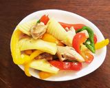 カラフル野菜と鳥肉の炒め物作り方5写真
