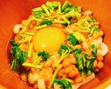 簡単♡パクチー入りアジアン納豆釜玉うどん作り方4写真