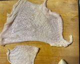 パリパリ鶏皮にんにくせんべい作り方3写真