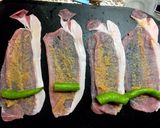 薬味で食べる ピリ辛 2色豚巻きおつまみ作り方2写真