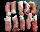 薬味で食べる ピリ辛 2色豚巻きおつまみ作り方4写真