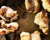 鶏腿肉のモロヘイヤ胡麻味噌ソースかけ作り方3写真