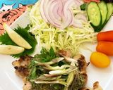 鶏腿肉のモロヘイヤ胡麻味噌ソースかけ作り方7写真