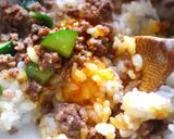 mレンジで♪きゅうりとひき肉のスタミナ丼作り方4写真