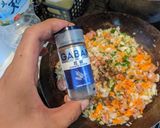 芸術的なチャーハントンカツのせ作り方4写真