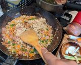芸術的なチャーハントンカツのせ作り方7写真