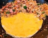 芸術的なチャーハントンカツのせ作り方8写真