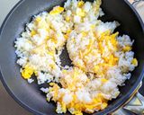 中華肉味噌そぼろと水菜のチャーハン作り方5写真