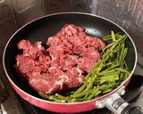 空芯菜と牛コマのオイスターソース炒め作り方4写真