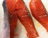 サーモンの醤油マヨパン粉ソテー作り方1写真