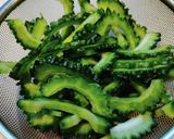 島豆腐・和風だしを使ったゴーヤチャンプル作り方1写真