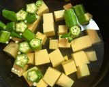 オクラと豆腐のお味噌汁作り方2写真
