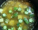 オクラと豆腐のお味噌汁作り方3写真