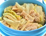 タロの弁当⑩豚肉キャベツ煮ほか作り方1写真