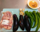 鶏肉ナスピーマン味噌炒め作り方1写真
