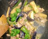 鶏肉ナスピーマン味噌炒め作り方9写真