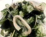 きゅうり・イカ・わかめの酢の物作り方4写真