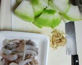 イカと冬瓜の煮物作り方1写真