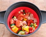 体に優しい簡単朝食。ベーコン野菜スープ作り方3写真