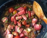 夏野菜のミートソースパスタ（市販使用）作り方4写真