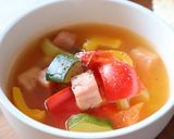 体に優しい簡単朝食。ベーコン野菜スープ作り方5写真