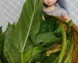 リカちゃん♡モロヘイヤとカニカマの酢の物作り方1写真