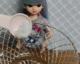 リカちゃん♡モロヘイヤとカニカマの酢の物作り方4写真
