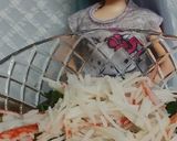リカちゃん♡モロヘイヤとカニカマの酢の物作り方10写真
