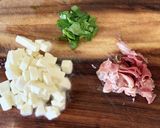 【ミニトマトソースの具沢山冷製パスタ】作り方1写真