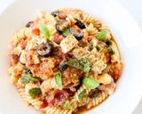 【ミニトマトソースの具沢山冷製パスタ】作り方6写真